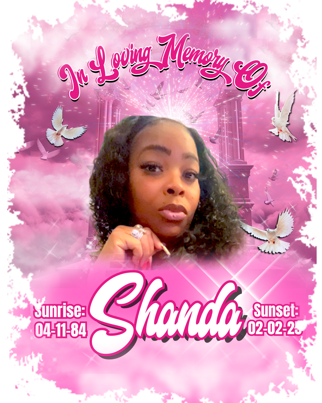 Editable Memorial Design Photoshop Template | In Loving Memory Digital Download